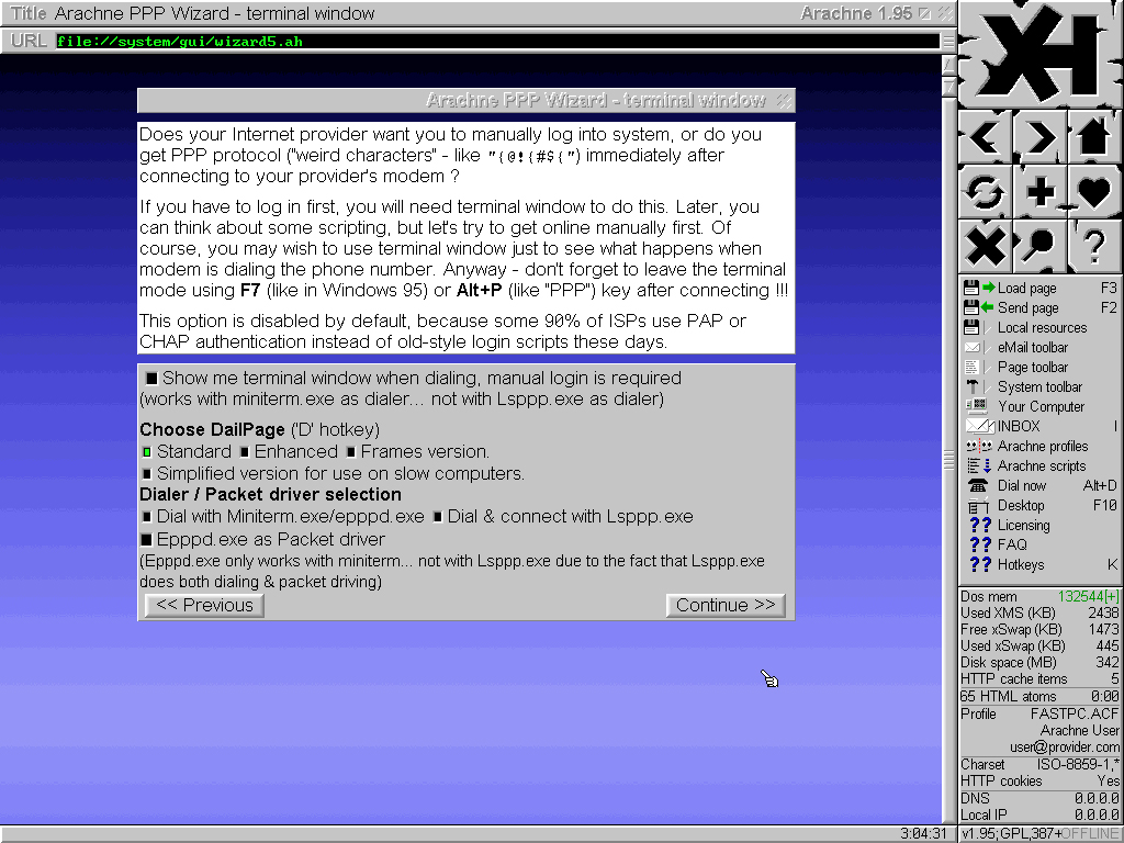 Arachne installation - Screenshot 16