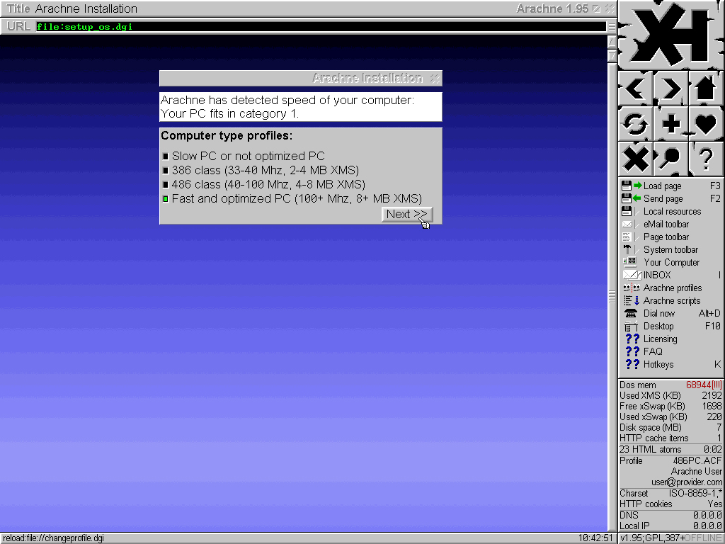 Arachne installation - Screenshot 6