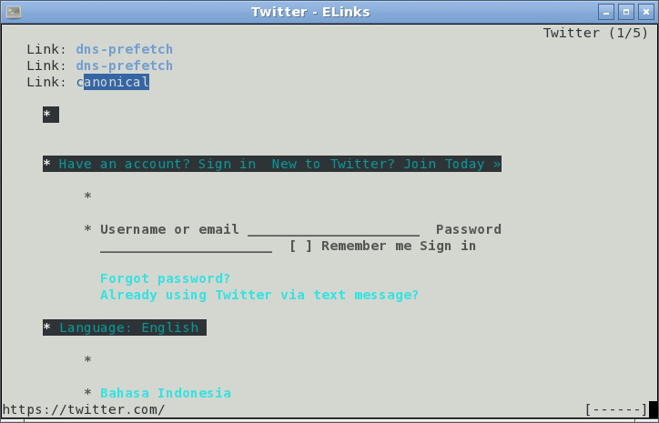 ELinks for Linux - Screenshot 6