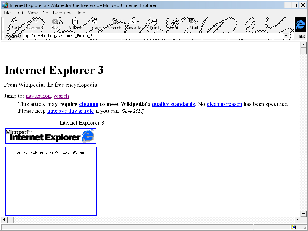 Internet Explorer 3 - Screenshot 3