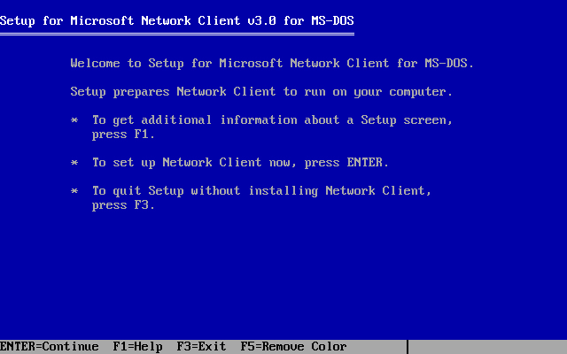 Microsoft Network Client 3.0 installation - Screenshot 1