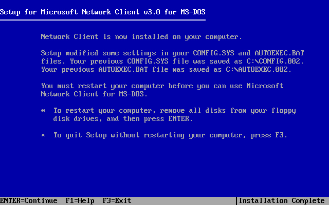 Microsoft Network Client 3.0 installation - Screenshot 11