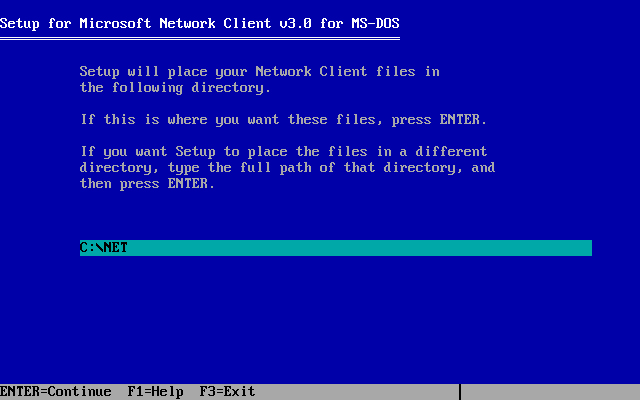 Microsoft Network Client 3.0 installation - Screenshot 2