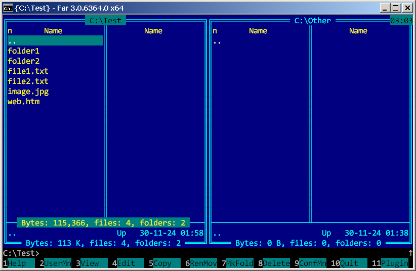 Far Manager - All files and folders have been selected - Screenshot