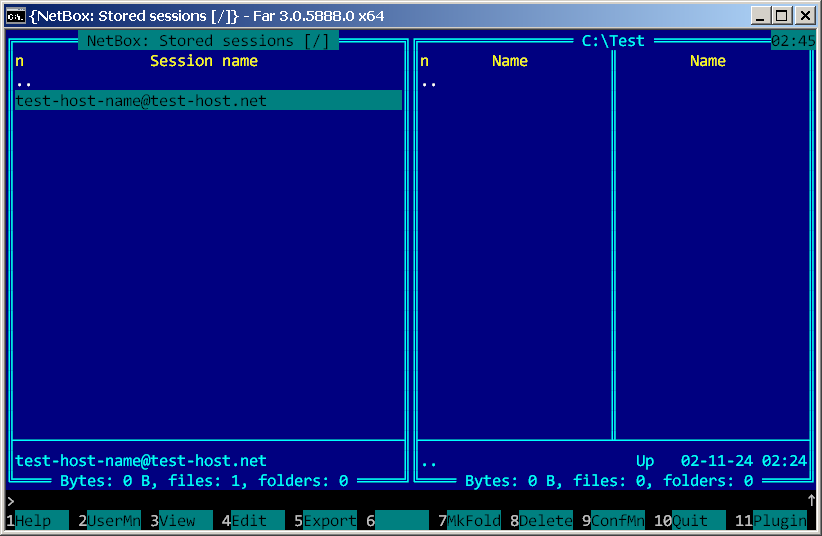Far Manager - SFTP connection is ready - Screenshot