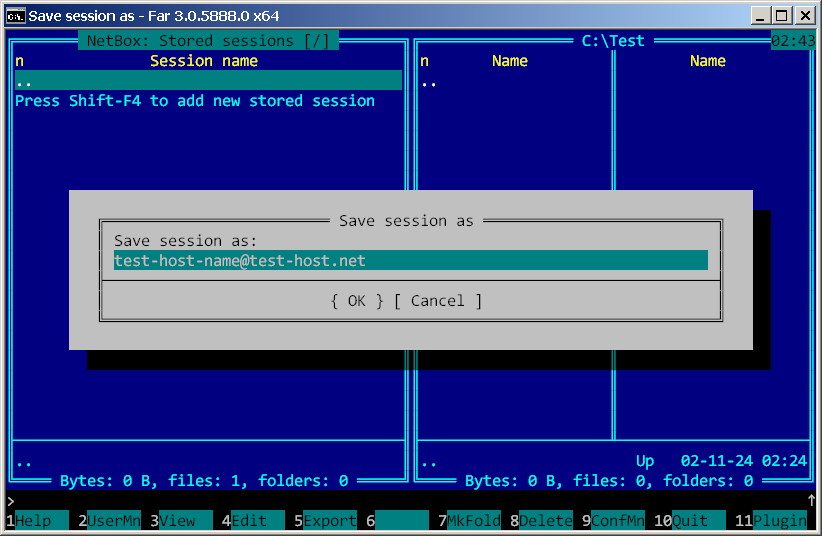 Far Manager - Saving session - Screenshot